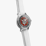 Clan Morrison Crest & Tartan Knot Sterling Silver Unisex Automatic Watch (Silver) Size 46mm