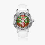 McAdams surname last name Scottish Clan tartan badge crest Silver Automatic Watch Size 46mm