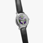 Scottish Dalrymple surname Scottish clan tartan crest badge Silver Automatic Watch Size 46mm