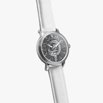 Clan Gladstone Crest & Tartan Knot Sterling Silver Unisex Automatic Watch (Silver) Size 46mm