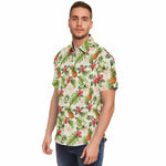 Men Hawaiian Shirt Exotic Tropical Pineapple Floral Hawaiian Men Short Sleeve Shirt