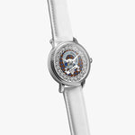 Bethune Scottish Clan Tartan Crest Badge Silver Automatic Watch Size 46mm