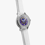Ochterlony Scottish Clan Tartan Crest Badge Silver Automatic Watch Size 46mm
