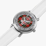 Francis Scottish Clan Tartan Crest Badge Silver Automatic Watch Size 46mm