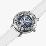 Scottish Napier Clan Tartan Crest Badge Silver Automatic Watch Size 46mm