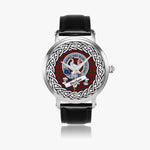 Sinclair Scottish Clan Tartan Crest Badge Silver Automatic Watch Size 46mm