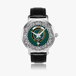 Lammie Scottish Clan Tartan Crest Badge Silver Automatic Watch Size 46mm