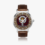 Scottish Broun Celtic Circle Silver Automatic Watch Size 46mm