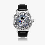 Tweedie Scottish Clan Tartan Crest Badge Silver Automatic Watch Size 46mm