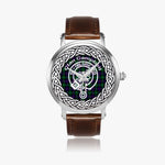 Campbell Of Cawdor Modern Clan Tartan Crest Badge Silver Automatic Watch Size 46mm