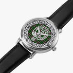Scottish Gray Ancient Clan Tartan Crest Badge Silver Automatic Watch Size 46mm