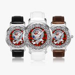 Dunbar Scottish Clan Tartan Crest Badge Silver Automatic Watch Size 46mm