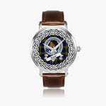 Muir Scottish Clan Tartan Crest Badge Silver Automatic Watch Size 46mm