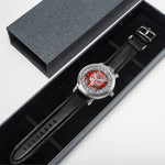 MacBeth Scottish Clan Tartan Crest Badge Silver Automatic Watch Size 46mm