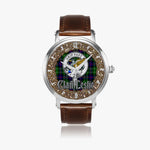 Scottish Leslie Celtic Circle Silver Automatic Watch Size 46mm