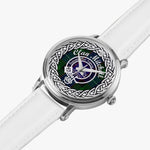 Mitchell Scottish Clan Tartan Crest Badge Silver Automatic Watch Size 46mm