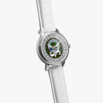 Bisset Scottish Clan Tartan Crest Badge Silver Automatic Watch Size 46mm
