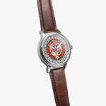 Maclaine of Lochbuie Scottish Clan Tartan Crest Badge Silver Automatic Watch Size 46mm