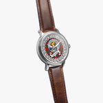 Cumming Scottish Clan Tartan Crest Badge Silver Automatic Watch Size 46mm