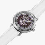 Scottish Carnegie Clan Tartan Crest Badge Silver Automatic Watch Size 46mm