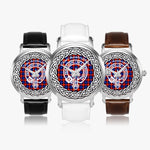 Scottish Anstruther Clan Tartan Crest Badge Silver Automatic Watch Size 46mm