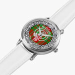 McAdams surname last name Scottish Clan tartan badge crest Silver Automatic Watch Size 46mm