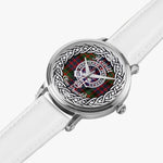 Hewitt Scottish Clan Tartan Crest Badge Silver Automatic Watch Size 46mm