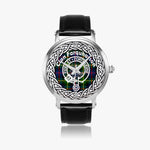 Farquharson Scottish Clan Tartan Crest Badge  Silver Automatic Watch Size 46mm