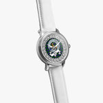 Blair Scottish Clan Tartan Crest Badge Silver Automatic Watch Size 46mm