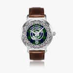 Scottish Oliphant Clan Tartan Crest Badge Silver Automatic Watch Size 46mm