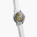 Clan MacLeod Crest & Tartan Knot Sterling Silver Unisex Automatic Watch (Silver) Size 46mm
