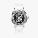 Chalmers Scottish Clan Tartan Crest Badge Silver Automatic Watch Size 46mm