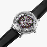 Scottish Carnegie Clan Tartan Crest Badge Silver Automatic Watch Size 46mm
