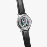 Elphinstone Scottish Clan Tartan Crest Badge Silver Automatic Watch Size 46mm