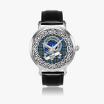 Weir Scottish Clan Tartan Crest Badge Silver Automatic Watch Size 46mm