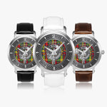 Clan Buchanan Crest & Tartan Knot Sterling Silver Unisex Automatic Watch (Silver) Size 46mm