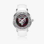 Macdonnell Scottish Clan Tartan Crest Badge Silver Automatic Watch Size 46mm