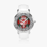Niven Scottish Clan Tartan Crest Badge Silver Automatic Watch Size 46mm