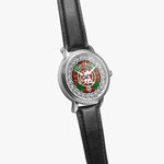 Christie Scottish Clan Tartan Crest Badge Silver Automatic Watch Size 46mm