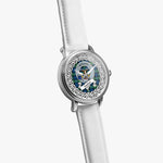 Gordon Scottish Clan Tartan Crest Badge Silver Automatic Watch Size 46mm
