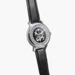 MacLennan Scottish Clan Tartan Crest Badge Silver Automatic Watch Size 46mm