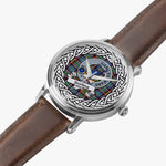 Stirling Scottish Clan Tartan Crest Badge Silver Automatic Watch Size 46mm
