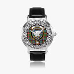 Norvel Scottish Clan Tartan Crest Badge Silver Automatic Watch Size 46mm