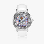 Boswell Scottish Clan Tartan Crest Badge Silver Automatic Watch Size 46mm