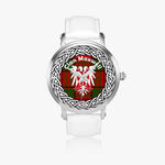 Scottish Maxwell Clan Scottish Clan Tartan Crest Badge Silver Automatic Watch Size 46mm