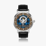 Scottish Ramsay Blue Celtic Circle Silver Automatic Watch Size 46mm