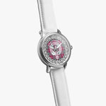Scottish Crawford Clan Tartan Crest Badge Silver Automatic Watch Size 46mm