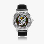Buchan Scottish Clan Tartan Crest Badge Silver Automatic Watch Size 46mm