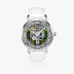 Ferguson Scottish Clan Tartan Crest Badge Silver Automatic Watch Size 46mm