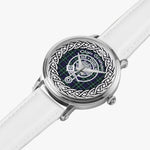 Scottish Graham Clan Tartan Crest Badge Silver Automatic Watch Size 46mm